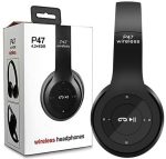 P47 Wireless Bluetooth Headphone,Memory Card Support,Fm Radio Enabled and Big Battery -P47 - Image 2