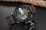Curren 8301 - Brown Leather Belt Analog Watch for Men - Image 3