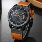 Curren 8301 - Brown Leather Belt Analog Watch for Men - Image 4