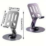 360 Rotating Metal Aluminum Alloy Phone Holder Stand Adjustable Universal Table Tablet Phone Stand - Image 4