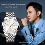 Olevs 9931 luxury fashion stainless steel imported quartz movement waterproof wrist-watche for men - Image 4