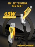 RECRSI 65W 4 in 1 fast Charging Data Cable
