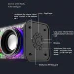 Macha A88 Transparent 10W Wireless Speaker Dual TWS Series Surround TF Card Double Horn RGB Lighting Mode Bluetooth Speaker - Image 3