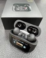Airpods A9 Pro Touch Screen Display with ANC ENC TWS Earbuds - Black