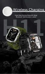 TIMACK® H11 Smart Watch 1.99" HD Full Touch Screen Men Bluetooth Call 44*38*13mm Magnetic Wireless Charging Custom Picture Smartwatch for IOS Android for Men - Image 4