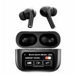 Airpods A9 Pro Touch Screen Display with ANC ENC TWS Earbuds - Black - Image 3