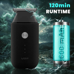 VGR V-932 Professional Rechargeable Corded & Cordless Pocket Hair Trimmer for Men’s Runtime: 120 Minutes, Black - Image 3
