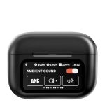 Airpods A9 Pro Touch Screen Display with ANC ENC TWS Earbuds - Black - Image 4