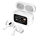 Airpods A9 Pro Earbuds 2024 TWS In-Ear Earbuds ANC/ENC Wireless Earphones LED Touch Screen Noise Cancelling LED Alarm Clock - Image 3