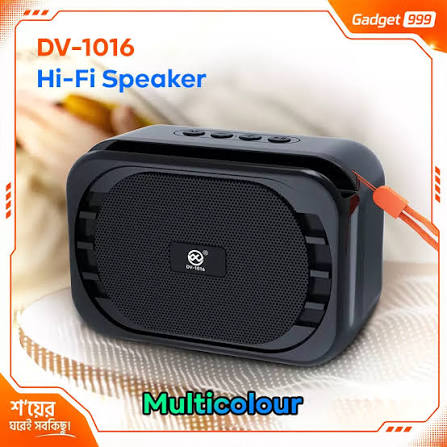Hi-Fi Bluetooth Speaker USB Flash Drive Small Portable High Bass DV-1016 Multicolour